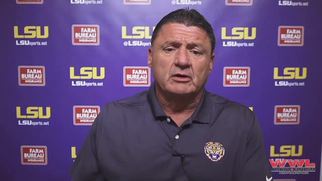Ed Orgeron says freshman tight end Arik Gilbert has impressed смотреть онлайн