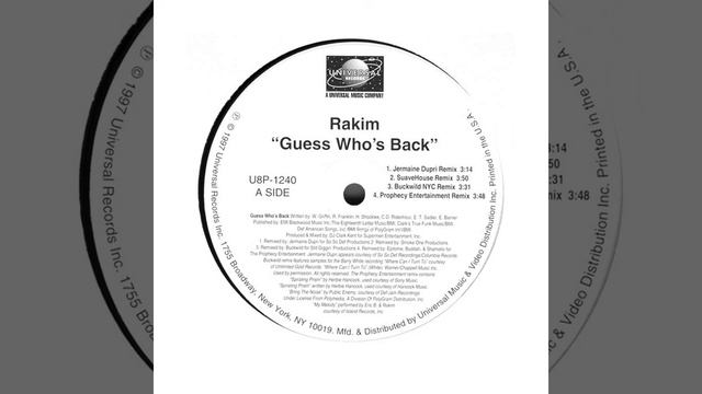 Rakim - Guess Who's Back (Jermaine Dupri Southern Remix) смотреть онлайн