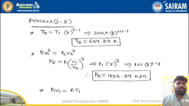 Lecture video_18ME42_Module-1_Numerical on otto cycle-2_E.Charles смотреть онлайн