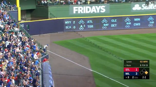 Keston Hiura's homer, RBI Double Game vs Cardinals | August 28, 2019 | 2019 MLB Season смотреть онлайн