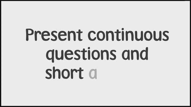 Harmonize Starter - Grammar: Present Continuous questions and short answers (Unit 7) смотреть онлайн