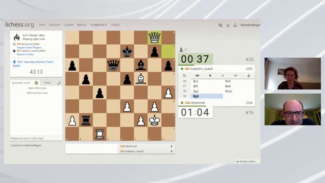 GM Matthew Sadler and WIM Natasha Regan commentate on the Saturday Masters Team Battle смотреть онлайн