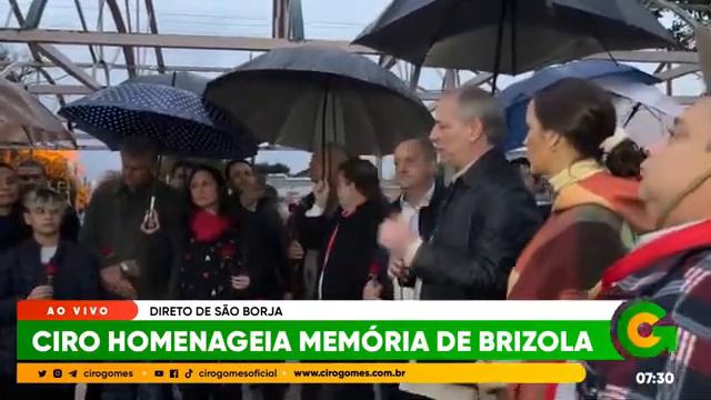 Ciro Gomes: Homenagem A Leonel  Brizola Em São Borja RS 21/06/22