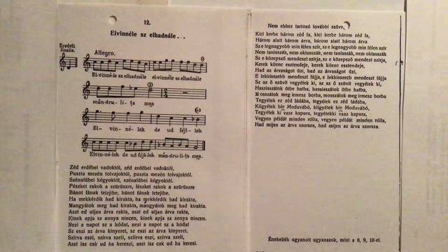 Dr. jur. Bene Ferenc Csángó szoprán kf: Elvinnéle sz elhadnále…