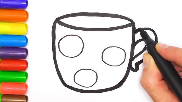 Как нарисовать чашку. Научимся рисовать вместе! Повторяйте уроки и всё получится смотреть онлайн
