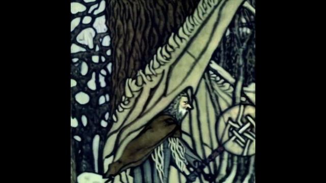 Odin walks through the snow as imagined by John Bauer смотреть онлайн