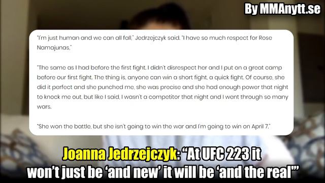 Ronda Rousey 'That’s Your  Question To Me?', Joanna 'she Isn’t Going  To Win The War'