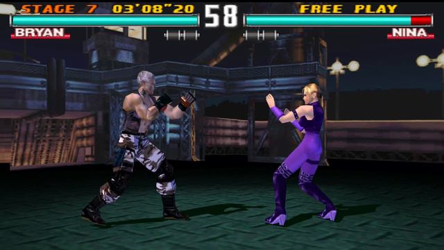 TEKKEN 3 (1998) - PS1 GAMEPLAY 4K (Bryan Fury)
