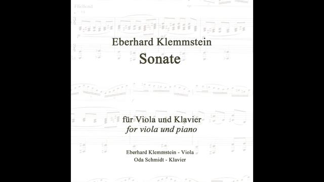 Eberhard Klemmstein: Sonata For Viola And Piano 01