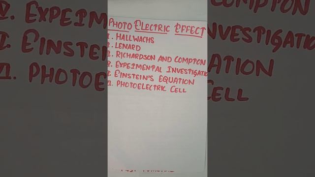 Photoelectric Effect Physics Science Hallwach Experiment  BSc ,11th Class Physics And Chemistry