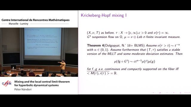 Péter Nándori: Mixing And The Local Central Limit Theorem For Hyperbolic Dynamical Systems