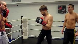 Proffsboxarna Senan och Sascha finslipar Musses boxning