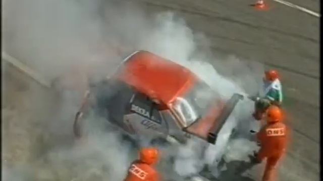 Stefano Modena Has A Small Fire At Hockenheim ITC 1996