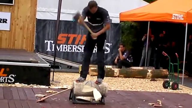 Stihl Timbersports 2015 Ligna Cup Hannover Underhand Chop Robert Ebner Peter Bauer смотреть онлайн