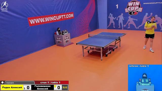 Родин Алексей 3-1 Головешкин Алексей Турнир Восток 4 WINCUP 12.01.22 Прямая трансляция Зал 1 смотреть онлайн