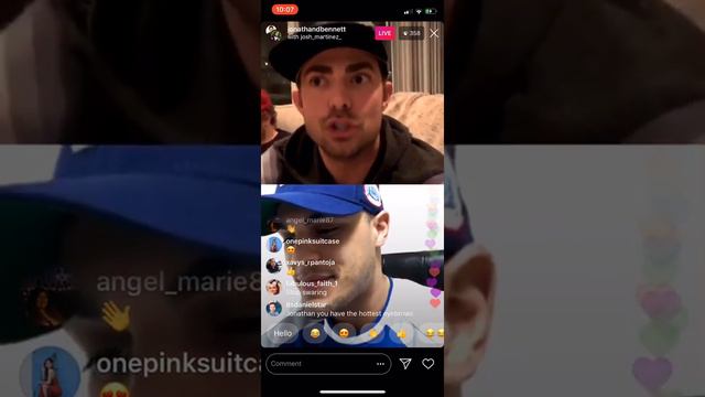 Jonathan Bennett CBBUS2 Instagram Live with Josh Martinez BB19. смотреть онлайн