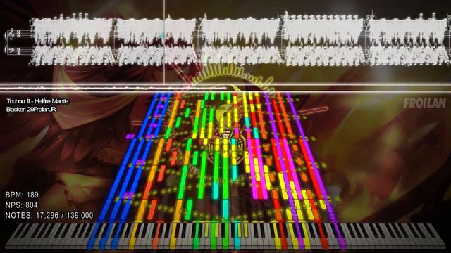 『Black MIDI / Synthesia 3D』 Touhou 11 - Hellfire Mantle | 29FroilanJR