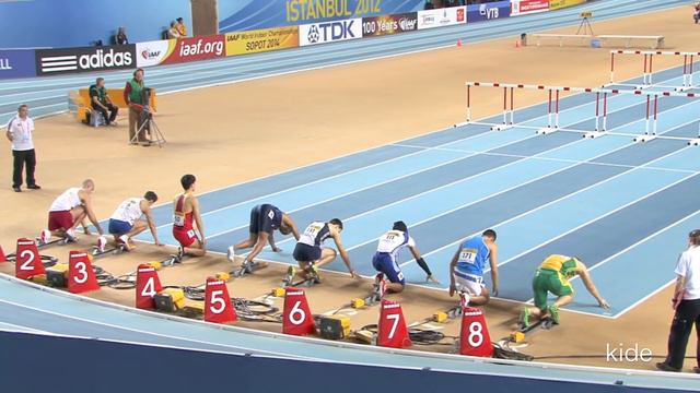 Aries Merritt won 60mH final in Istanbul 2012