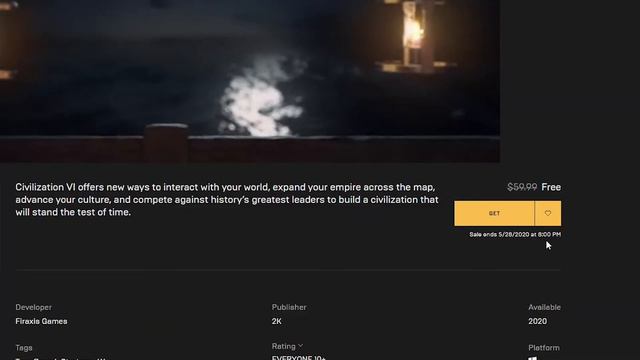 GET CIVILIZATION VI FOR FREE | LIMITED TIME | EPIC GAMES STORE смотреть онлайн