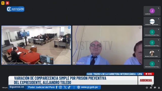 Audiencia Pedido De Variacion Para Nueva Prisión Preventiva Denegada Para Alejandro Toledo