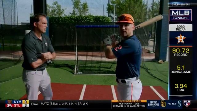 Alex Bregman breaks down swing with MLB Network during Spring Training 2024 смотреть онлайн