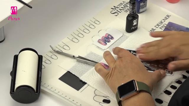 Trendy, multi-step, stamping manicure with faces (nailstamping.com) смотреть онлайн