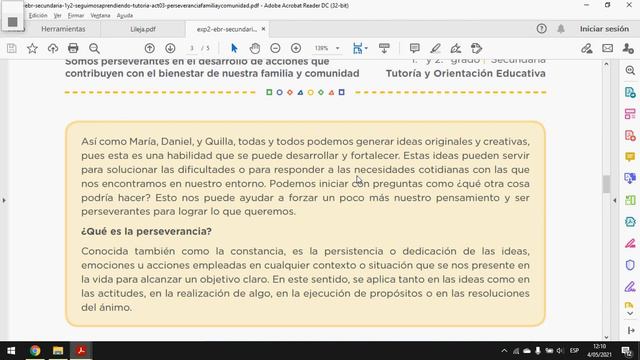 TUTORIA EXPERIENCIA DE APRENDIZAJE 2 - ACTIVIDAD 3: 1° Y 2° DE SECUNDARIA - APRENDO EN CASA - 2021 смотреть онлайн