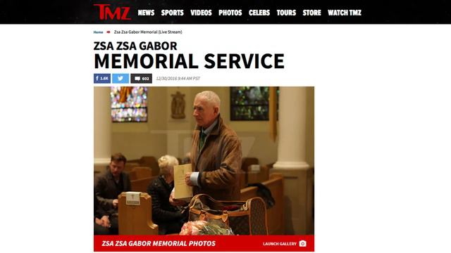 Zsa Zsa Gabor Funeral In Beverly Hills
