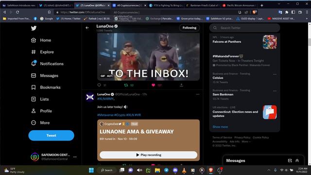 SAFEMOON AWAKENS GIOTOKS-EXCHANGE-SWAP! LUNAONE 25% AIRDROP/AMA GROVE TIC TOC CRYPTO NEWS! смотреть онлайн