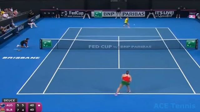 Aryna Sabalenka vs Samantha Stosur/Fed Cup 2019 Belarus-Australia смотреть онлайн