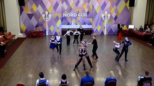 ХАСТЛ, Discofox, Nord Cup 2019, D класс, 12 финала, заход 1 смотреть онлайн