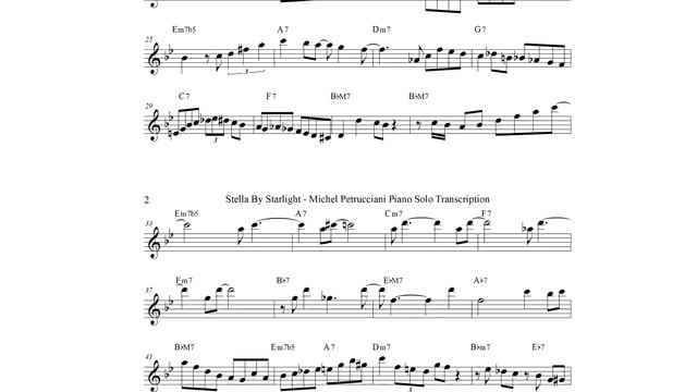 Michel Petrucciani - Stella By Starlight Piano Solo Transcription