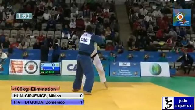 Miklos Cirjenics (HUN) - Domenico di Guida (ITA) [-100kg] смотреть онлайн