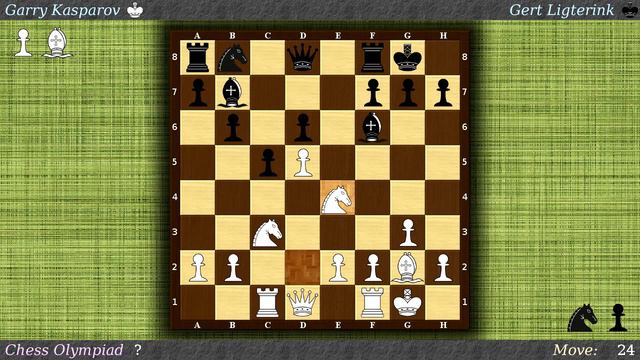 Garry Kasparov (white) vs Gert Ligterink (black)