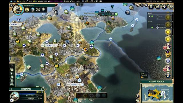 Civilization 5 Brave New World, Season 2: Episode 17: Balancing War-like Activities смотреть онлайн