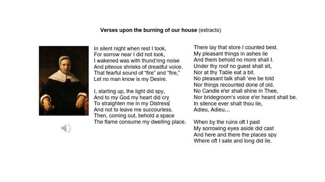 Verses upon the Burning of our House ( excerpts) : Anne Bradstreets's poetry set to music смотреть онлайн