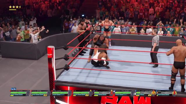 Roman, Kevin Owens, Otis And Braun Vs Elias, Steve Austin, Diesel & Demon Finn Tag Team | WWE2k22