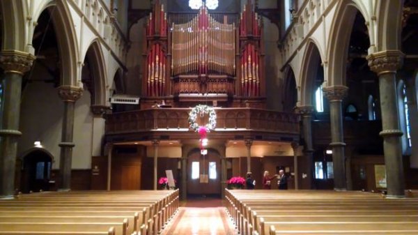 Julia playing Flute in Cathedral