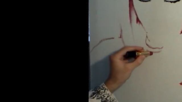 Gwen Stefani Lipstick Painting