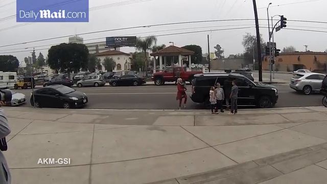 Gwen Stefani Hits The Church In A Red Glossy Outfit With Her Father And Children