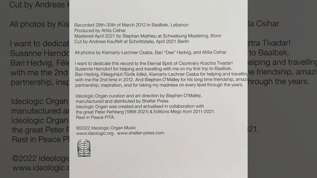 Attila Csihar "Void Ov Voices : Baalbek" 2023 Ideologic Organ смотреть онлайн