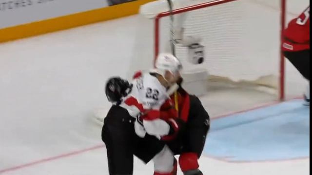 Joe Veleno And Nino Neiderreiter Rough