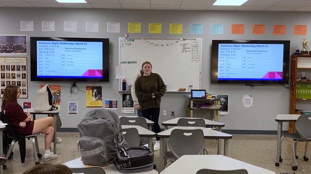 Salem High School Forensics Team Rehearses For Encore At State Championship