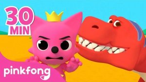 練Roar! Tyrannosaurus meets Pinkfong | Compilation | Dinosaurs Songs for Kids | Pinkfong Baby Shark