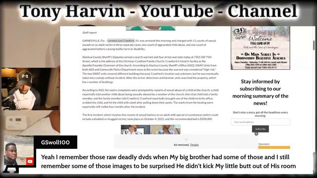 Apostle / Pastor Lorenzo Crawford arrested for sexual assault on a child | Tony Harvin смотреть онлайн