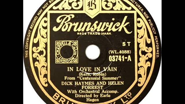 Dick Haymes and Helen Forrest - In Love In Vain смотреть онлайн