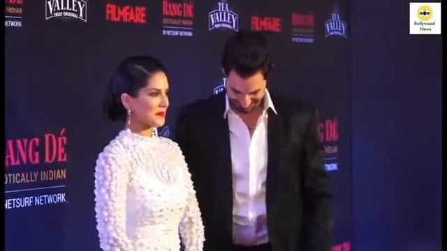 Sunny Leone Looks HOT In Black-Thigh High Slit Dress With Husband Daniel Weber смотреть онлайн
