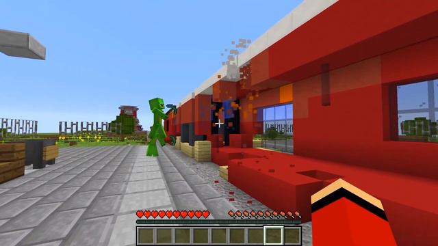 FAMILY JJ VS FAMILY MIKEY : TRAIN BUILD BATTLE CHALLENGE in Minecraft смотреть онлайн