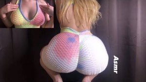 👉ASMR Yulitube |T-Shirt and Leggings Scratching🍑