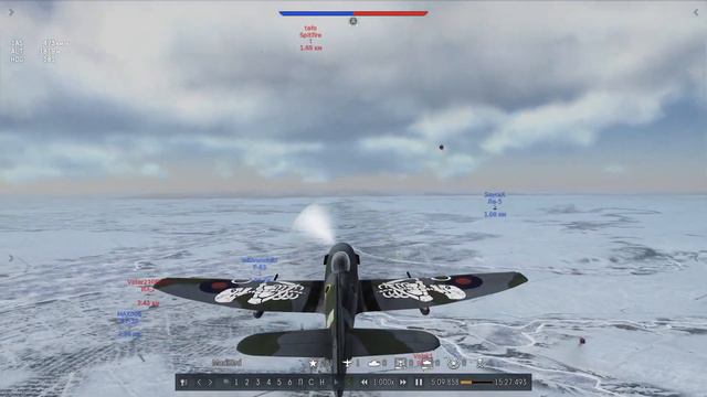 WarThunder Аркада Британия Tempest VikersP 47mm : "Задело парня" смотреть онлайн